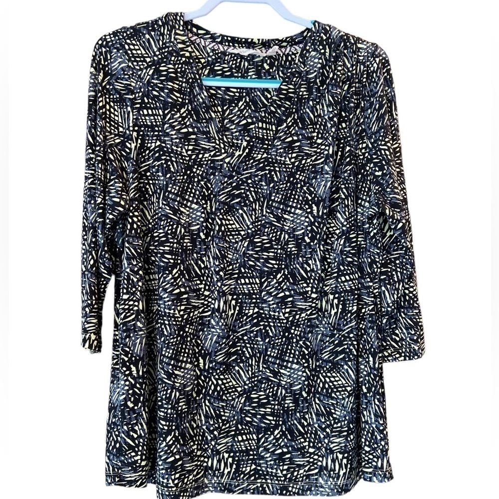 Soft Surroundings 3/4 length Sleeve Top Size Large